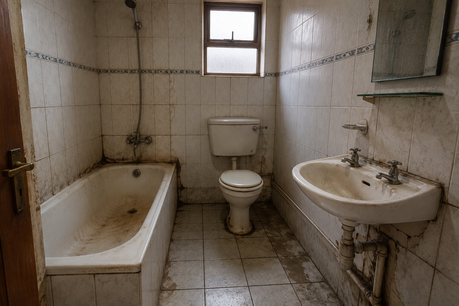 Kilimani Bathroom Re-pipe Before