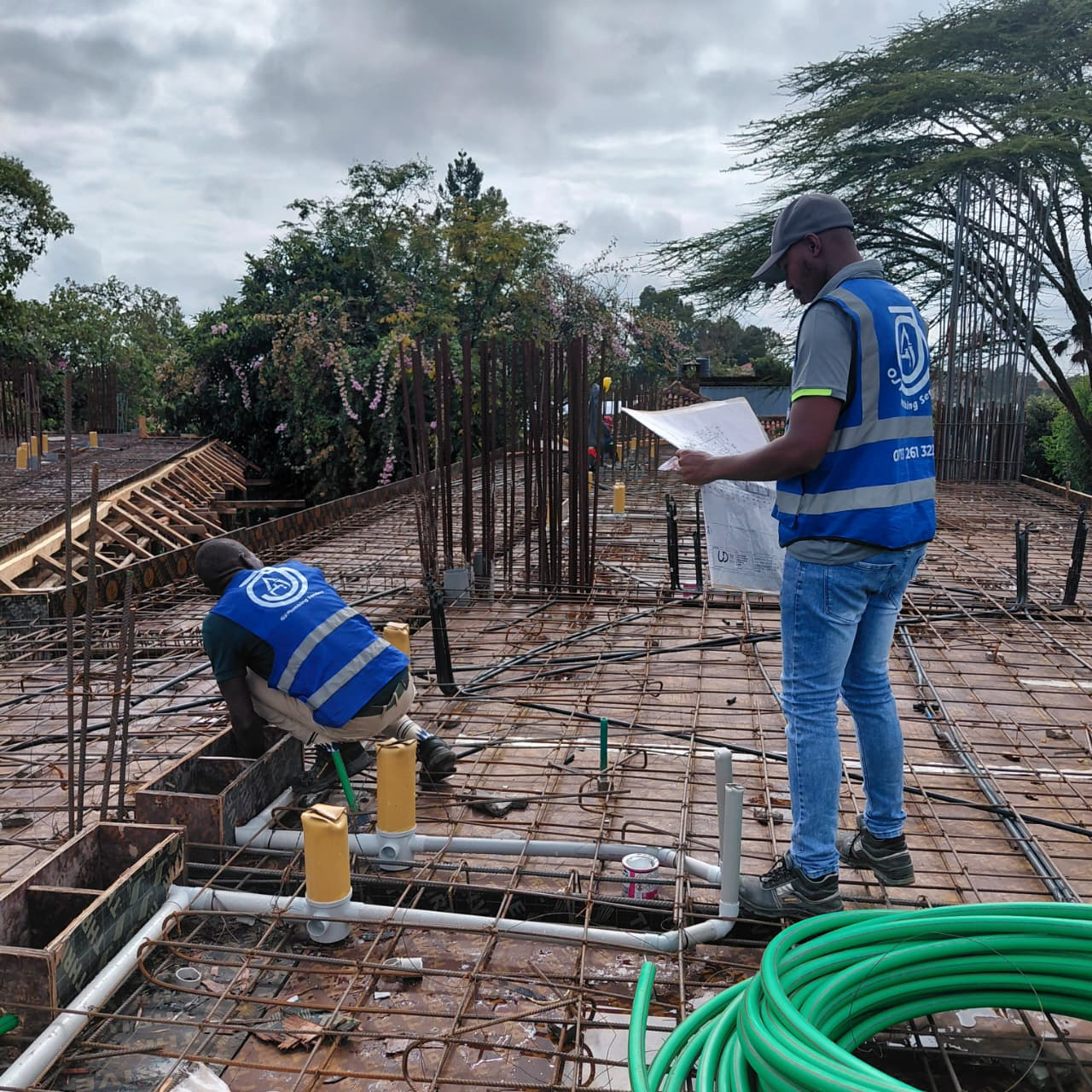 OJ Plumbers professional plumbing work on site